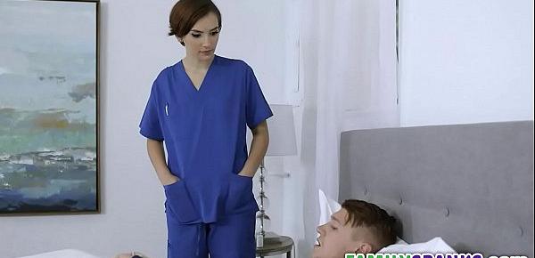  Innocent Nurse Stroking Big Cock
